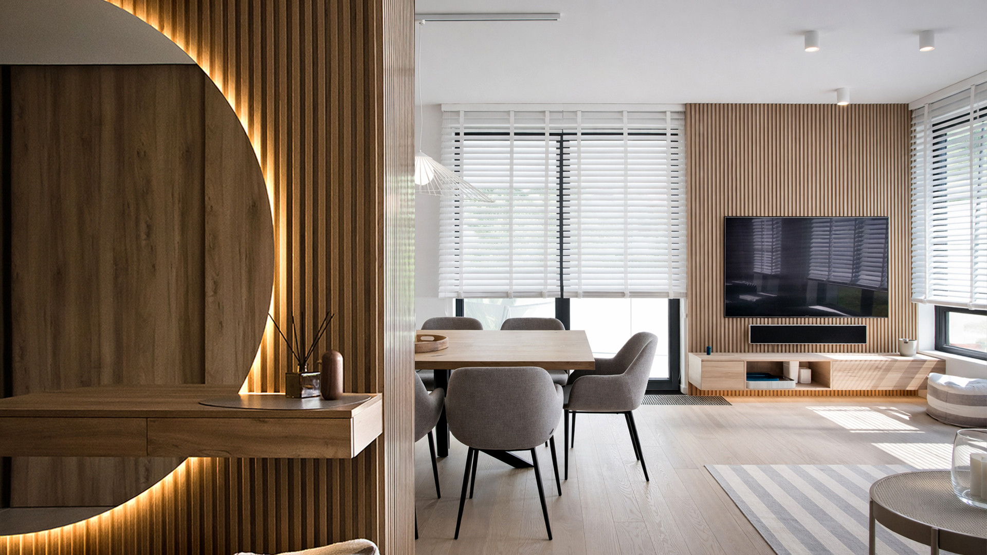 Nadmorski apartament w Sopocie – projekt wnętrza blisko plaży