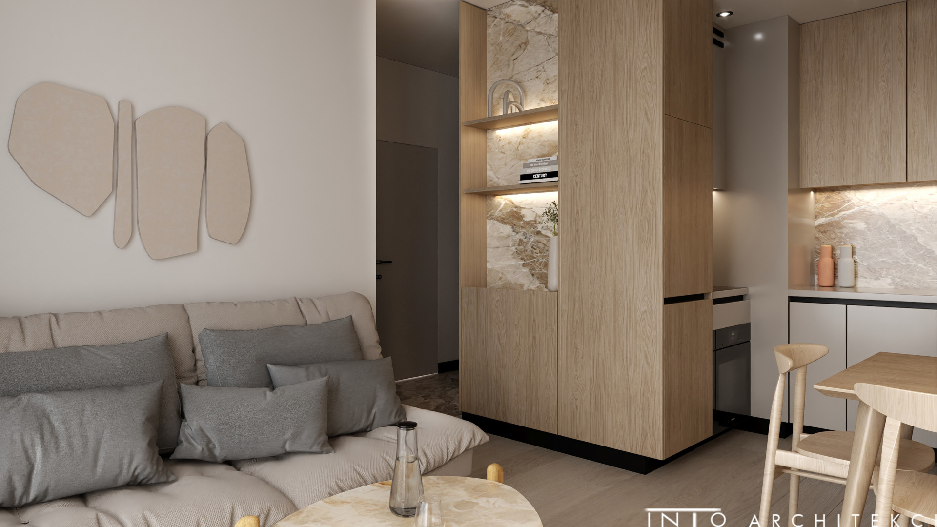 Projekt wnętrz mieszkania inwestycyjnego w Poznaniu – 35 m²
