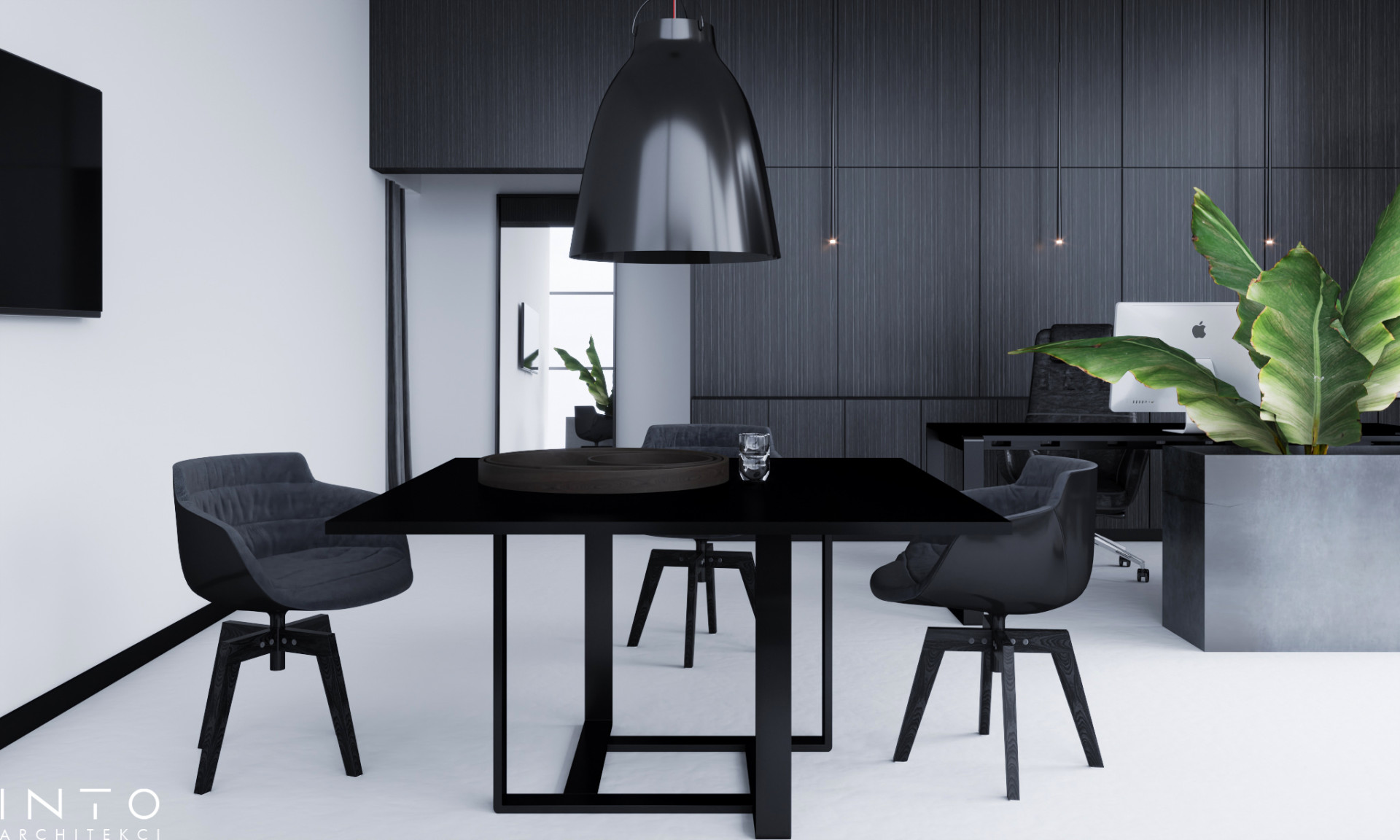 Projekt strefy zarządu w biurze w Poznaniu – 320 m² nowoczesnej przestrzeni